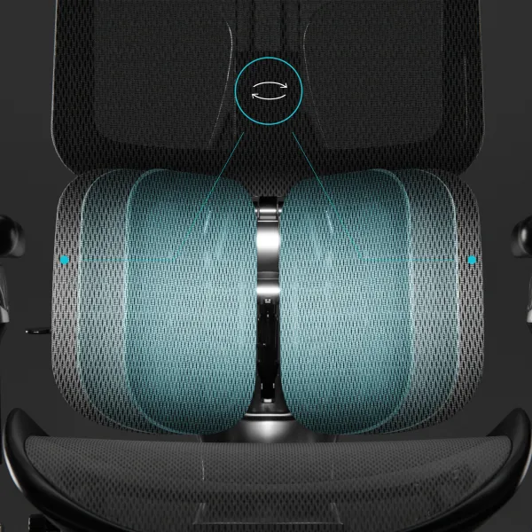 Ergonomické kancelárske kreslo V-Kinetic, čierne