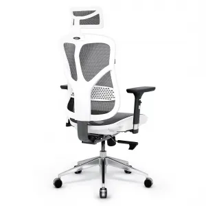 Kancelárska ergonomická stolička Diablo V-Basic, bielo-šedá