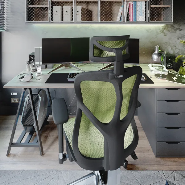 Ergonomické kreslo Diablo V-Basic, čierno-zelené
