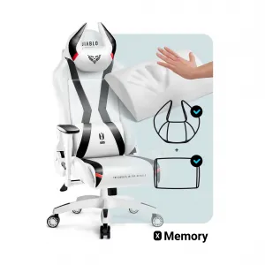 Otočné kreslo Normal Diablo X-Horn 2.0 biely/čierna