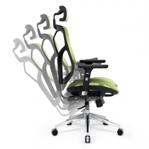 Ergonomické kreslo Diablo V-Basic, čierno-zelené