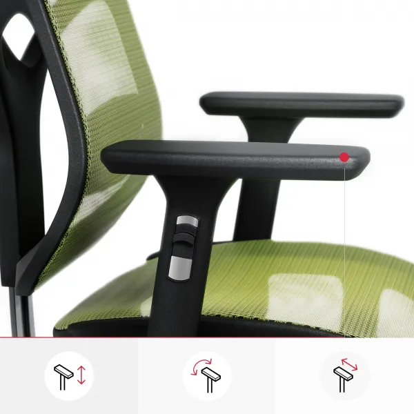 Ergonomické kreslo Diablo V-Basic, čierno-zelené