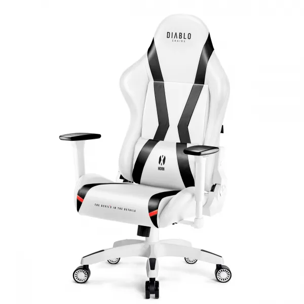 Otočné kreslo King Diablo X-Horn 2.0 biely/čierna