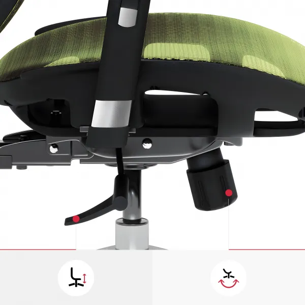 Ergonomické kreslo Diablo V-Basic, čierno-zelené