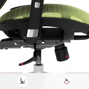 Ergonomické kreslo Diablo V-Basic, čierno-zelené