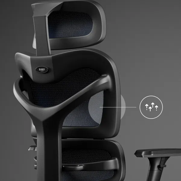 Ergonomické kreslo Diablo V-Commander: Čierno-Modré