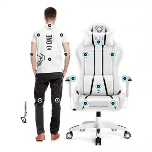 Otočné kreslo King Diablo X-One 2.0 biely/čierna