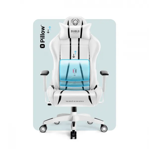 Otočné kreslo Normal Diablo X-One 2.0 biely/čierna
