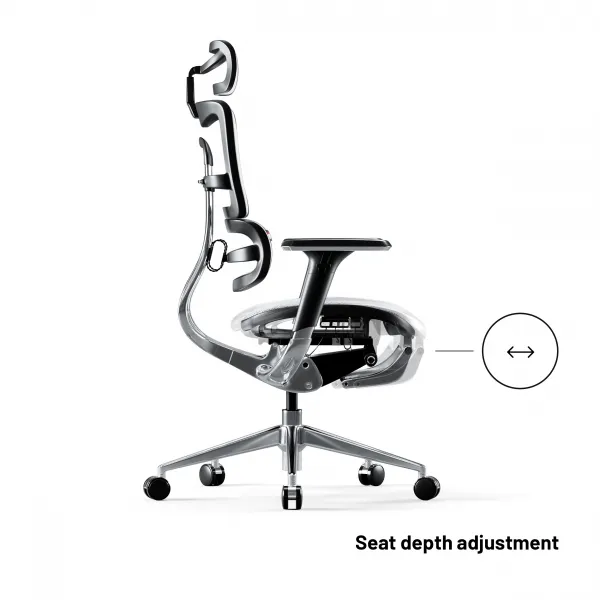 Ergonomické kreslo Diablo V-Master, čierno-biele
