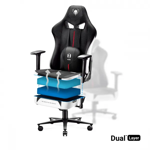 Otočné kreslo Normal Diablo X-Player 2.0 biely/čierna