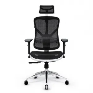 Kancelárska ergonomická stolička Diablo V-Basic, bielo-čierna