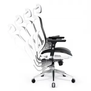 Kancelárska ergonomická stolička Diablo V-Basic, bielo-čierna