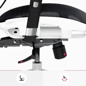 Kancelárska ergonomická stolička Diablo V-Basic, bielo-čierna