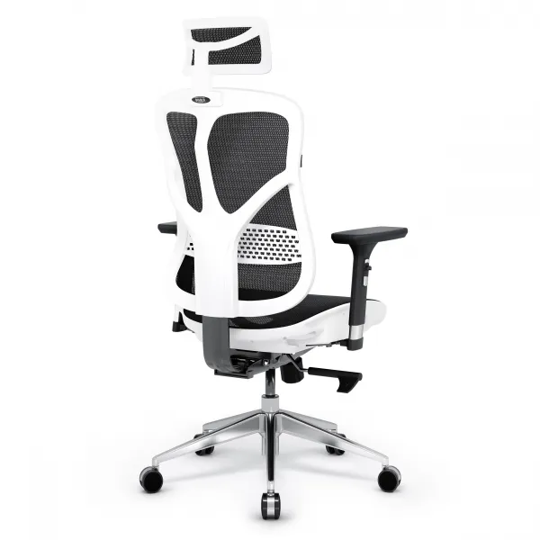 Kancelárska ergonomická stolička Diablo V-Basic, bielo-čierna