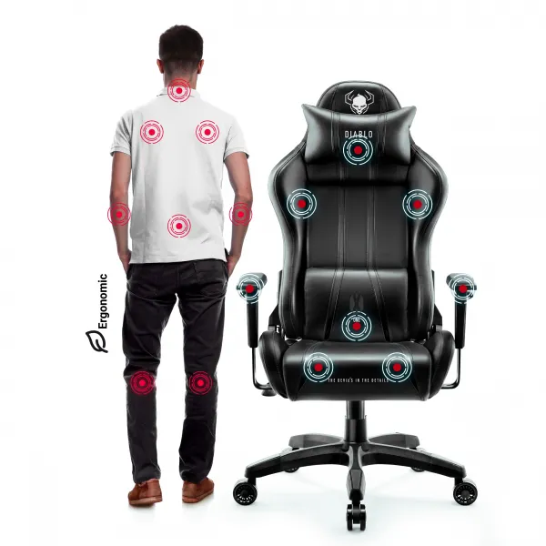 Otočné kreslo Normal Diablo X-One 2.0 čierna