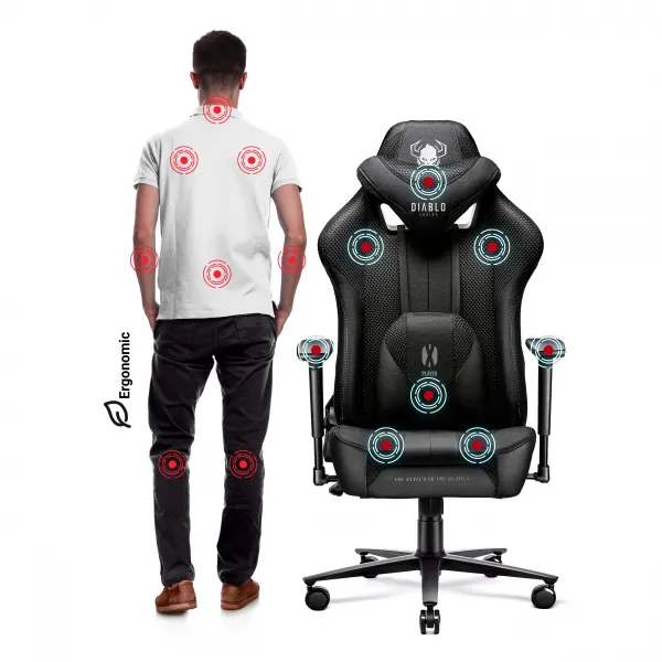 Otočné kreslo King  Diablo X-Player 2.0 čierna