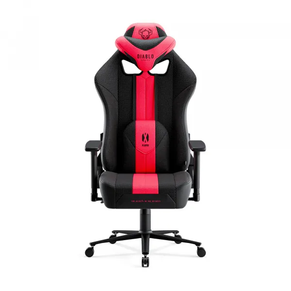 Látkové herné kreslo Diablo X-Player 2.0 Normal Size, karmínovo-antracitové