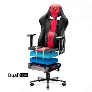 Látkové herné kreslo Diablo X-Player 2.0 Normal Size, karmínovo-antracitové