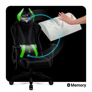Otočné kreslo Normal Diablo X-Horn 2.0 čierna/zelená
