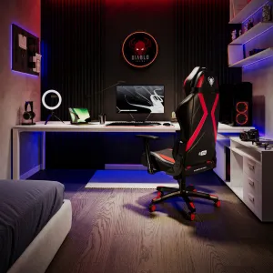 Otočné kreslo King Diablo X-Horn 2.0 čierna/červená