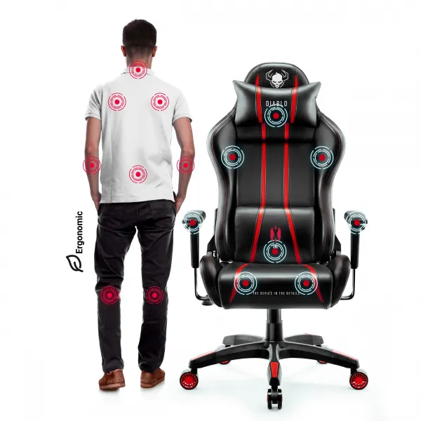 Otočné kreslo Normal Diablo X-One 2.0 čierna/červená