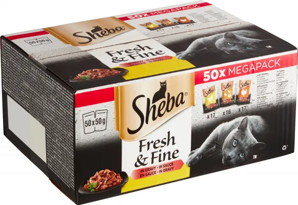 SHEBA Kapsička pre mačky Fresh&Fine Hydina