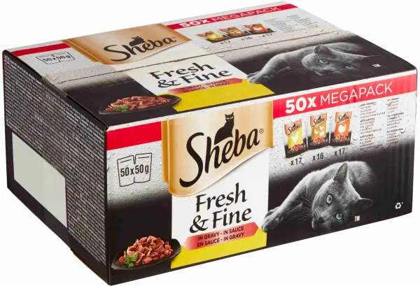 SHEBA Kapsička pre mačky Fresh&Fine Hydina