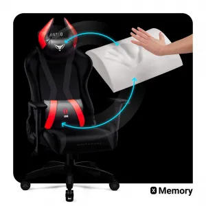 Otočné kreslo Normal Diablo X-Horn 2.0 čierna/červená