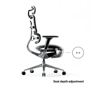 Kancelárska ergonomická stolička Diablo V-Master, čierno-šedá