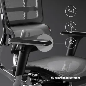 Kancelárska ergonomická stolička Diablo V-Master, čierno-šedá