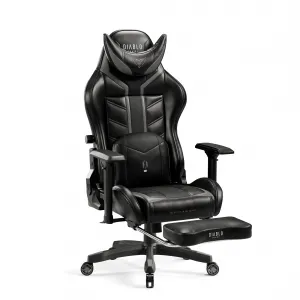 Herné kreslo Diablo X-Ray 2.0 Normal Size, čierno-šedé