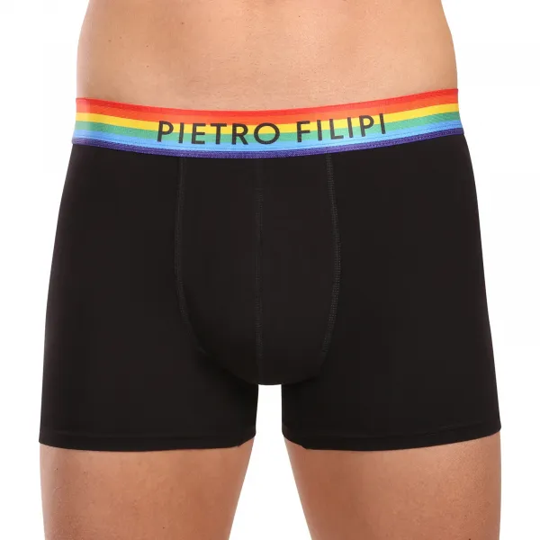 2PACK pánske boxerky Pietro Filipi čierné rainbow (2PBG1) M, trenky