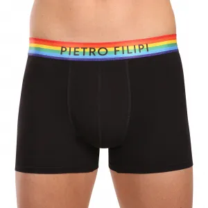 2PACK pánske boxerky Pietro Filipi čierné rainbow (2PBG1) M, trenky