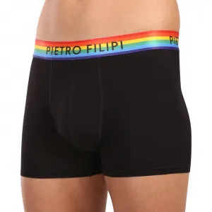 2PACK pánske boxerky Pietro Filipi čierné rainbow (2PBG1) M, trenky