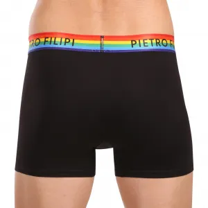 2PACK pánske boxerky Pietro Filipi čierné rainbow (2PBG1) M, trenky