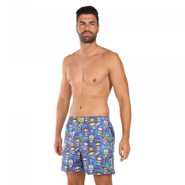 Pánske trenky na spanie Styx lebky (DTP1856) M, trenírky