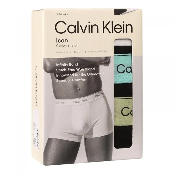 3PACK pánske boxerky Calvin Klein čierné (NB4392-VRB) M, trenky