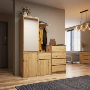 Ak furniture Předsíňová stěna Entro dub artisan