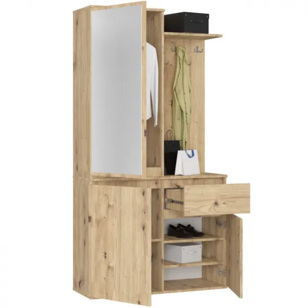 Ak furniture Předsíňová stěna Entro dub artisan