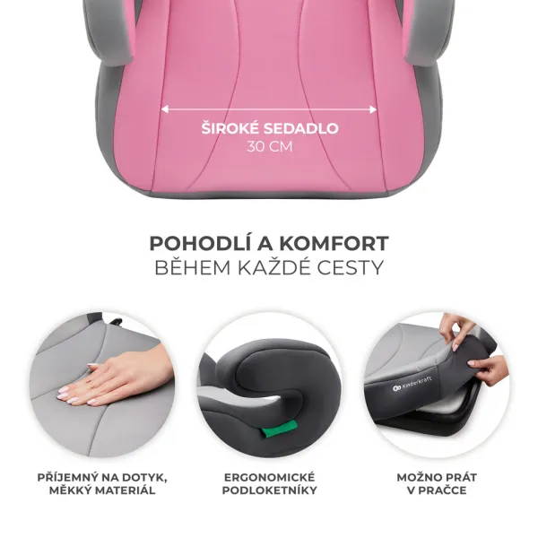 KINDERKRAFT Podsedák i-Boost i-size 135-150 cm Pink