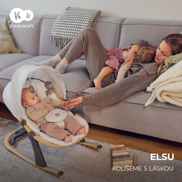 Lehátko Kinderkraft Elsu Grey
