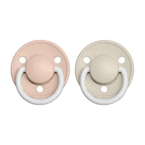 BIBS De Lux cumlíky z prírodného kaučuku 2 ks, veľkosť 2, Blush nočný/Vanilla nočný,BIBS De Lux cumlíky z prírodného kaučuku 2 ks, veľkosť 2, Blush no