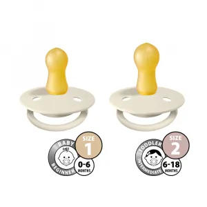 BIBS De Lux cumlíky z prírodného kaučuku 2 ks, veľkosť 2, Blush nočný/Vanilla nočný,BIBS De Lux cumlíky z prírodného kaučuku 2 ks, veľkosť 2, Blush no