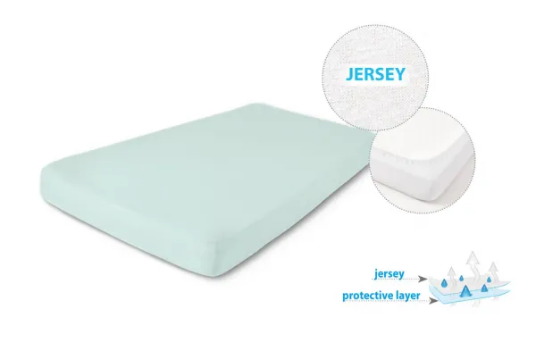Nepremokavá plachta Babymatex Jersey140x70 cm mätová