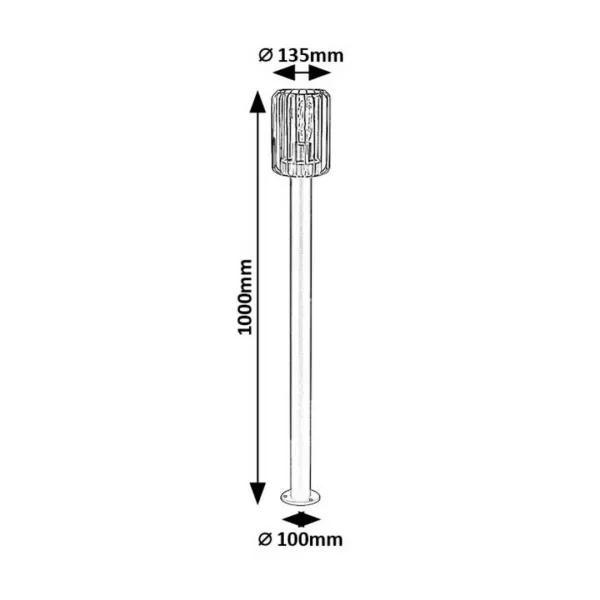 Rabalux 77108 vonkajší stĺpik Tarpa, E27, 1x max. 40W, IP44