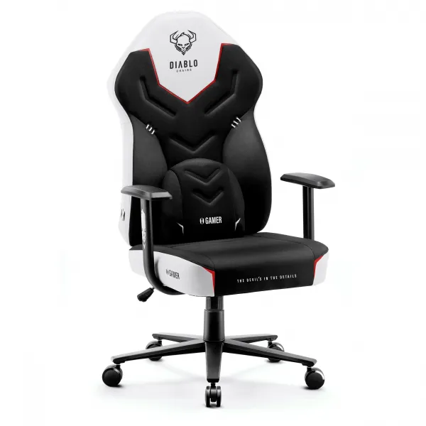 Herné kreslo Diablo X-Gamer 2.0 Normal Size: čierno-biele