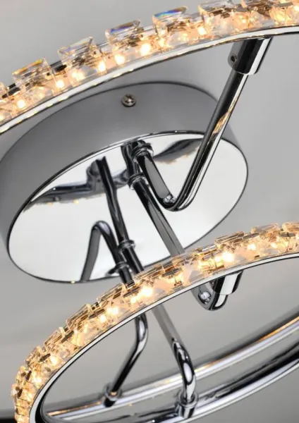 Okrúhle LED stropné svietidlo chrómové stropné svietidlo 36W 3000K Adel