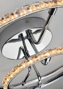 Okrúhle LED stropné svietidlo chrómové stropné svietidlo 36W 3000K Adel