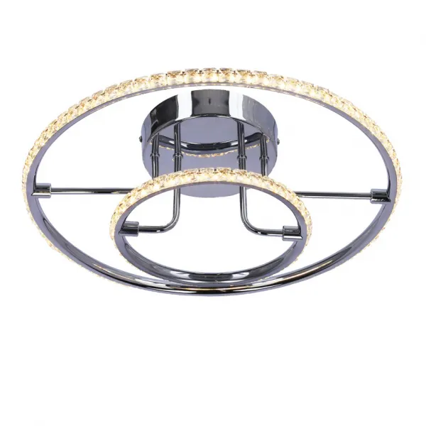 Okrúhle LED stropné svietidlo chrómové stropné svietidlo 36W 3000K Adel