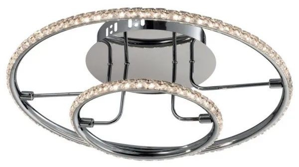 Okrúhle LED stropné svietidlo chrómové stropné svietidlo 36W 3000K Adel
